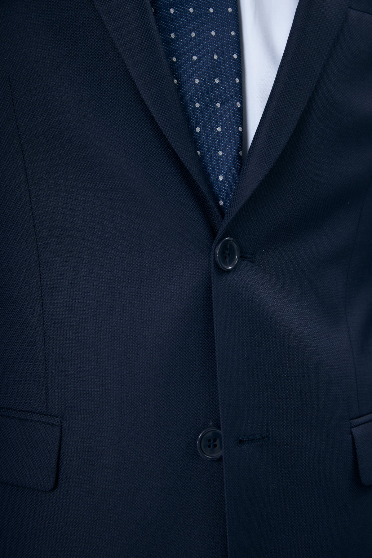 Classic 100% Wool Navy Suit