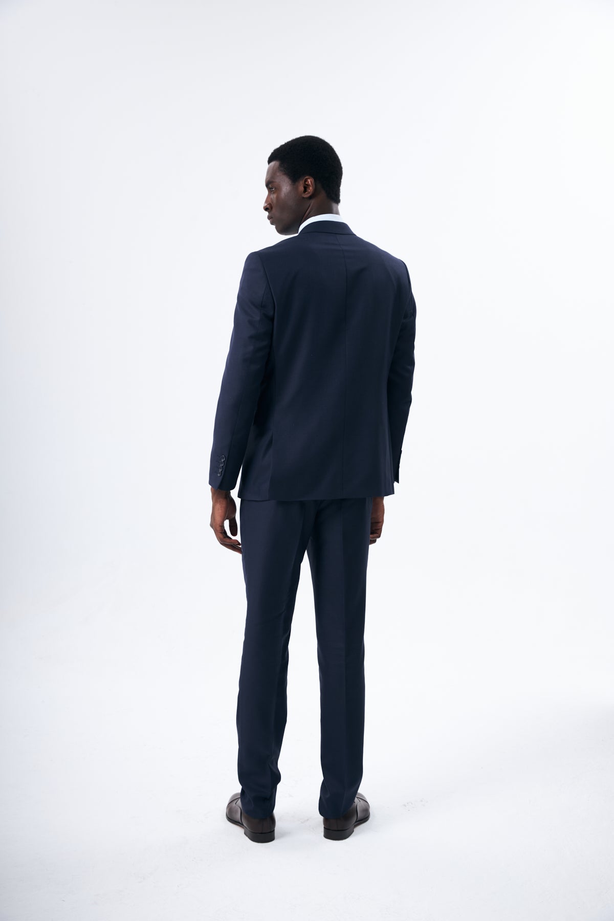 Classic 100% Wool Navy Suit