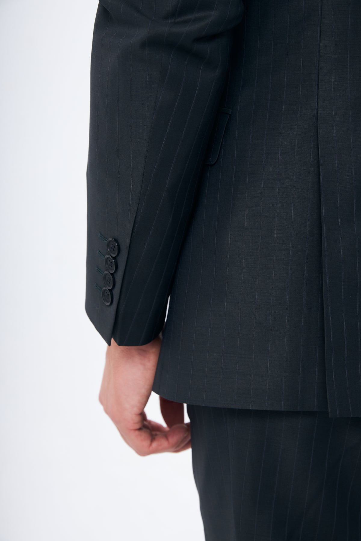Deep Green Pinstripe Wool Suit