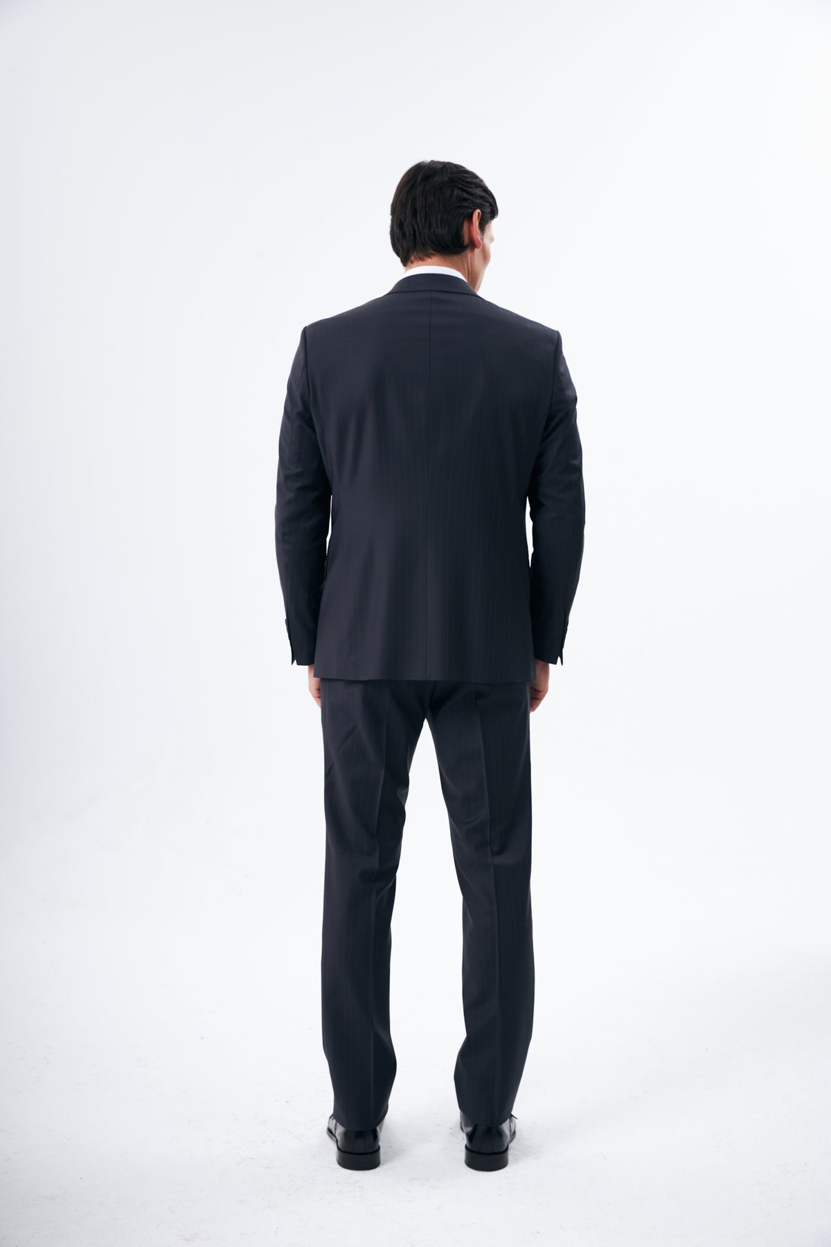 Midnight Pinstripe Wool Suit