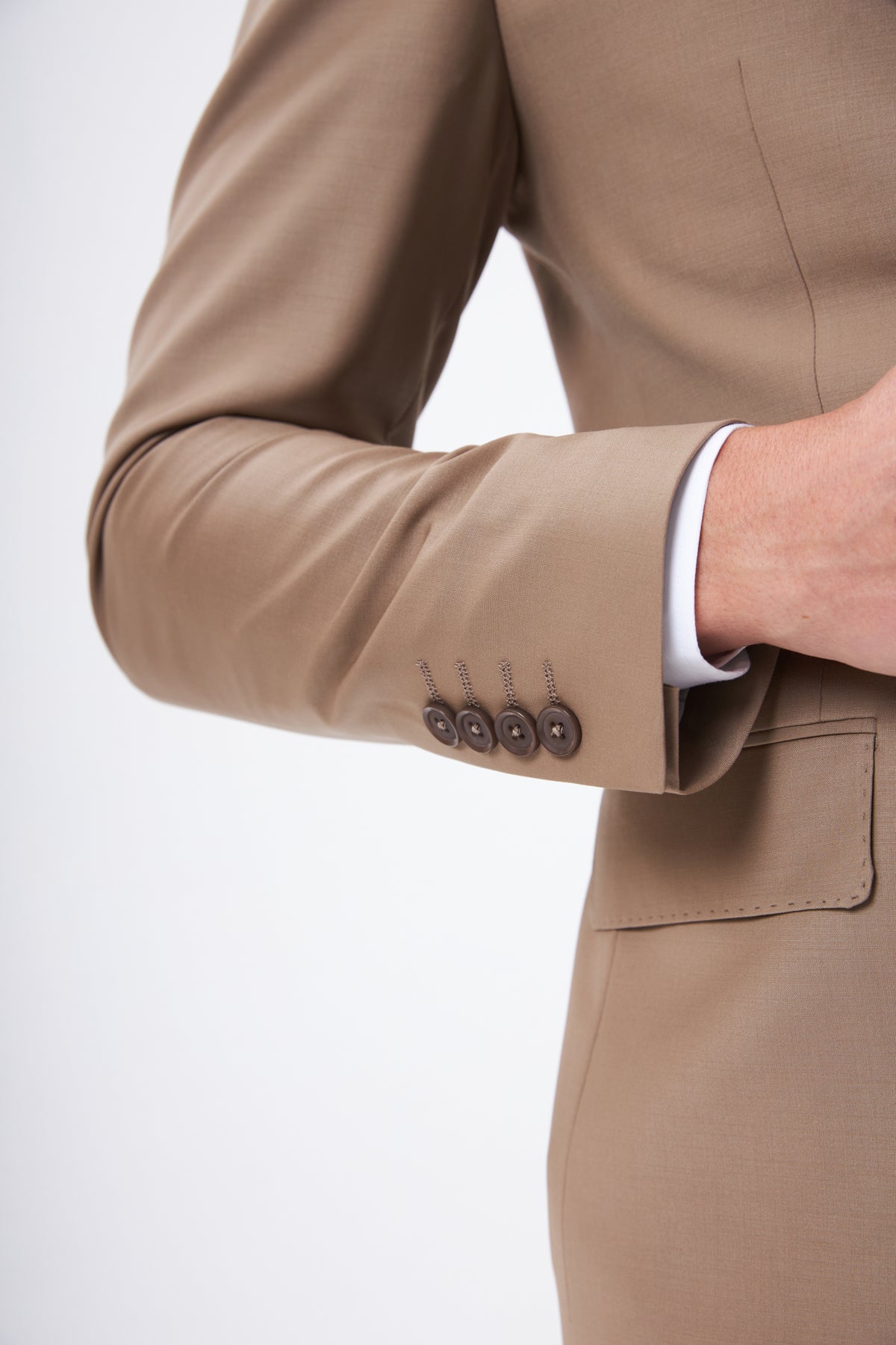Tan Suit in 100% Wool