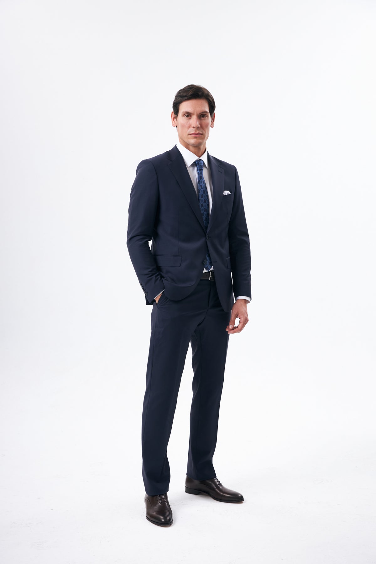 Dark Blue Suit in 100% Wool