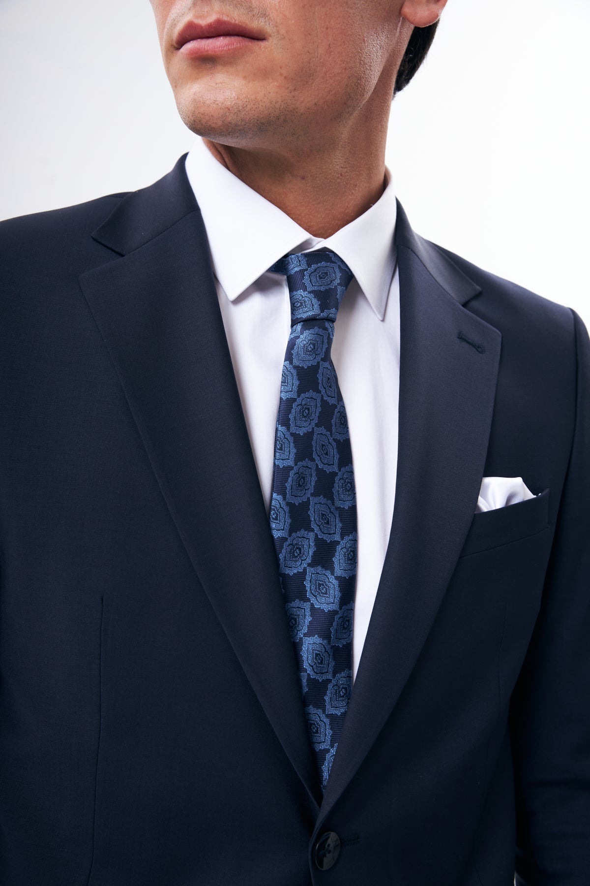 Dark Blue Suit in 100% Wool