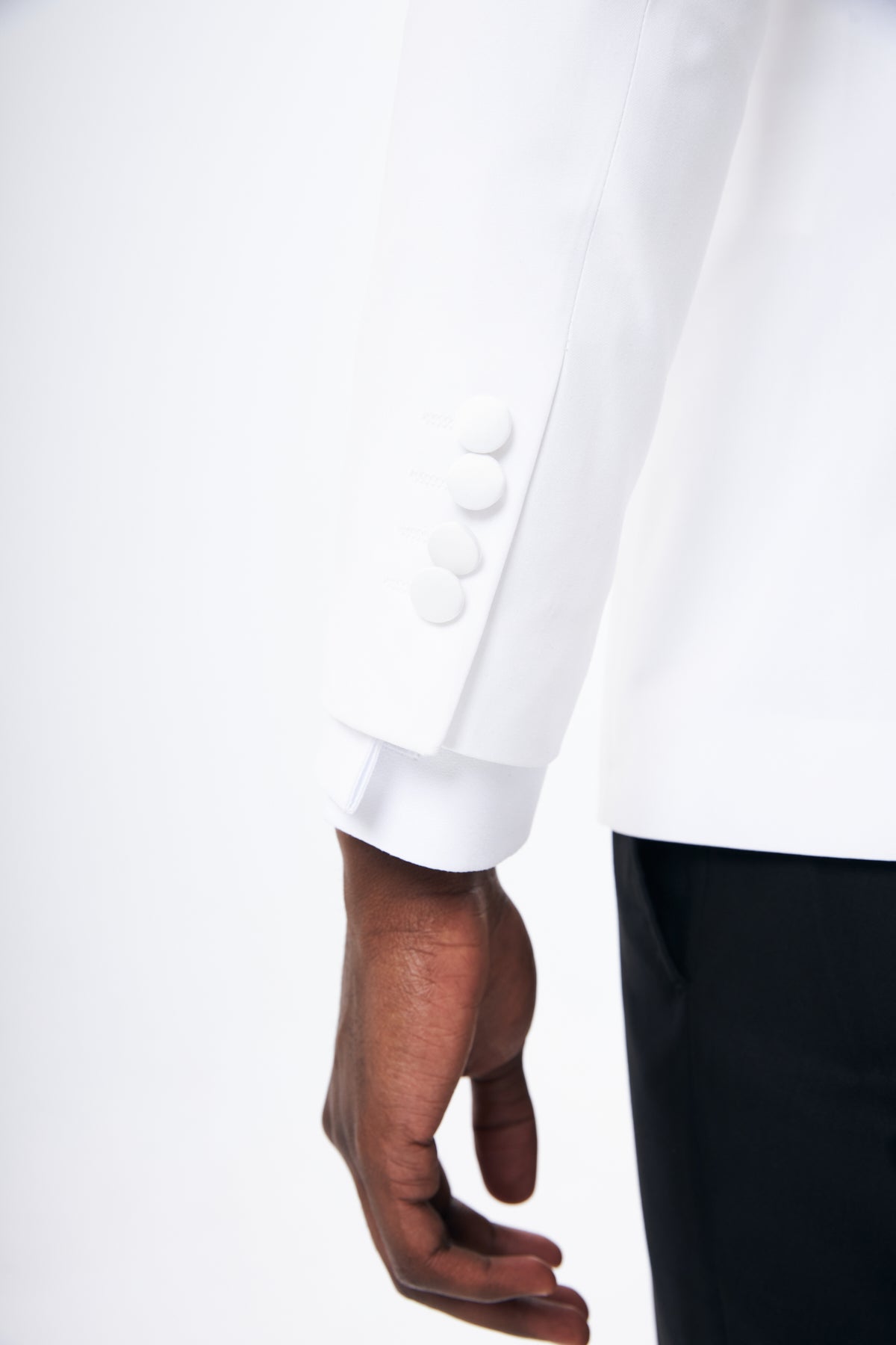 White Tuxedo with Black Trousers