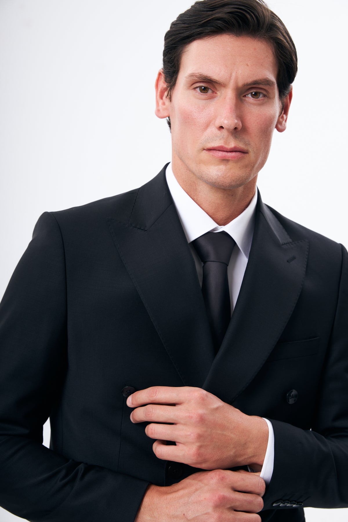 Classic Black Double-Breasted Suit