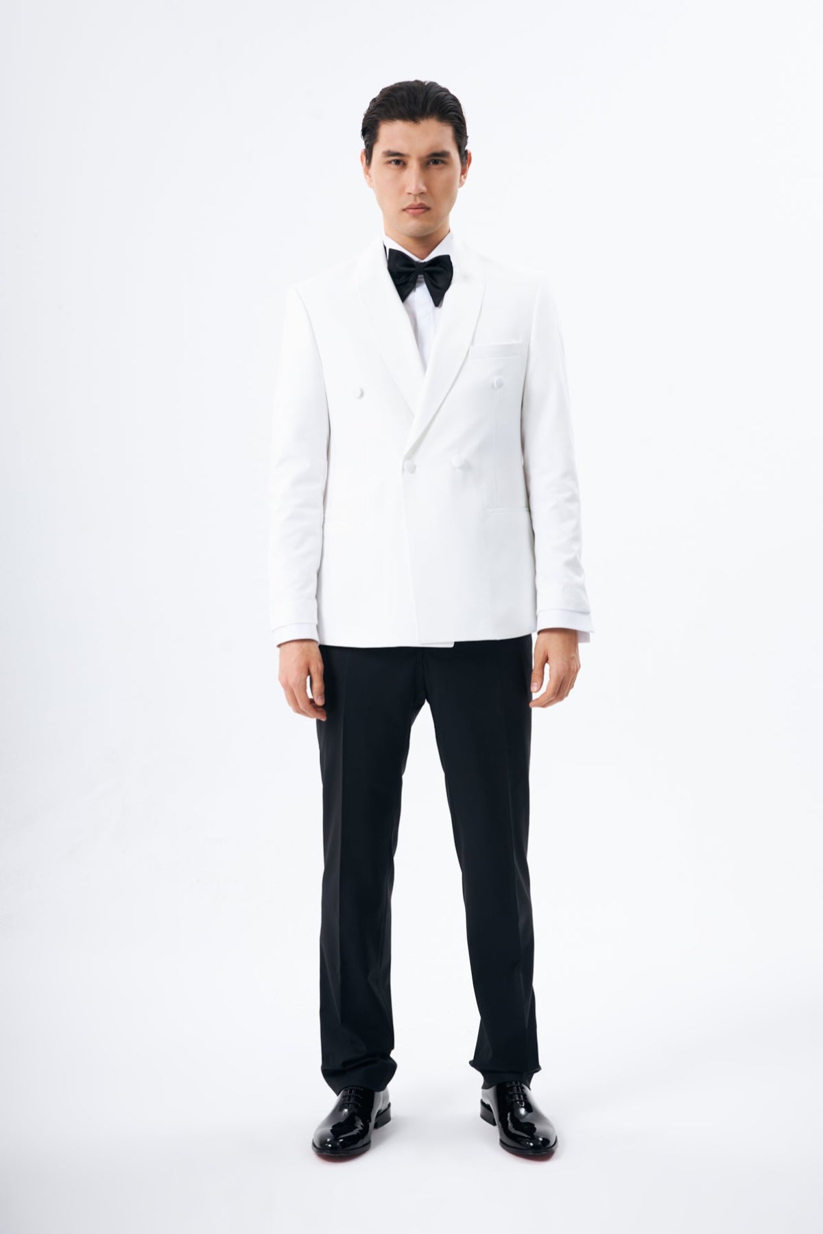 White Double-Breasted Tuxedo