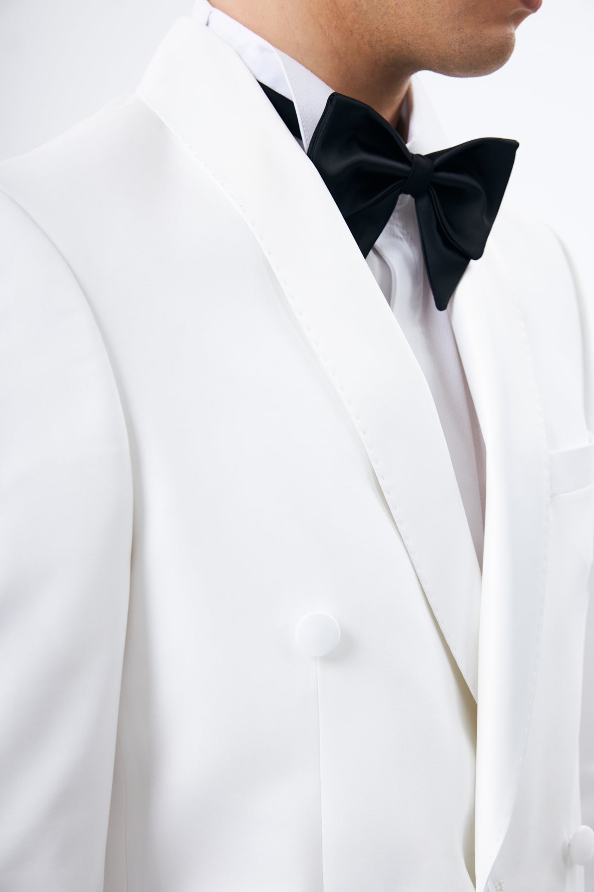 White Double-Breasted Tuxedo