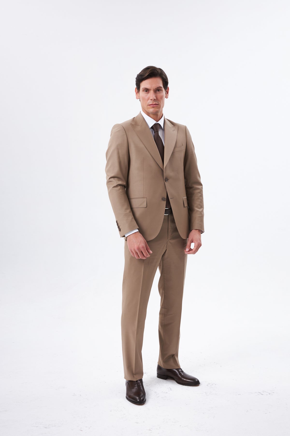 Tan Suit in 100% Wool