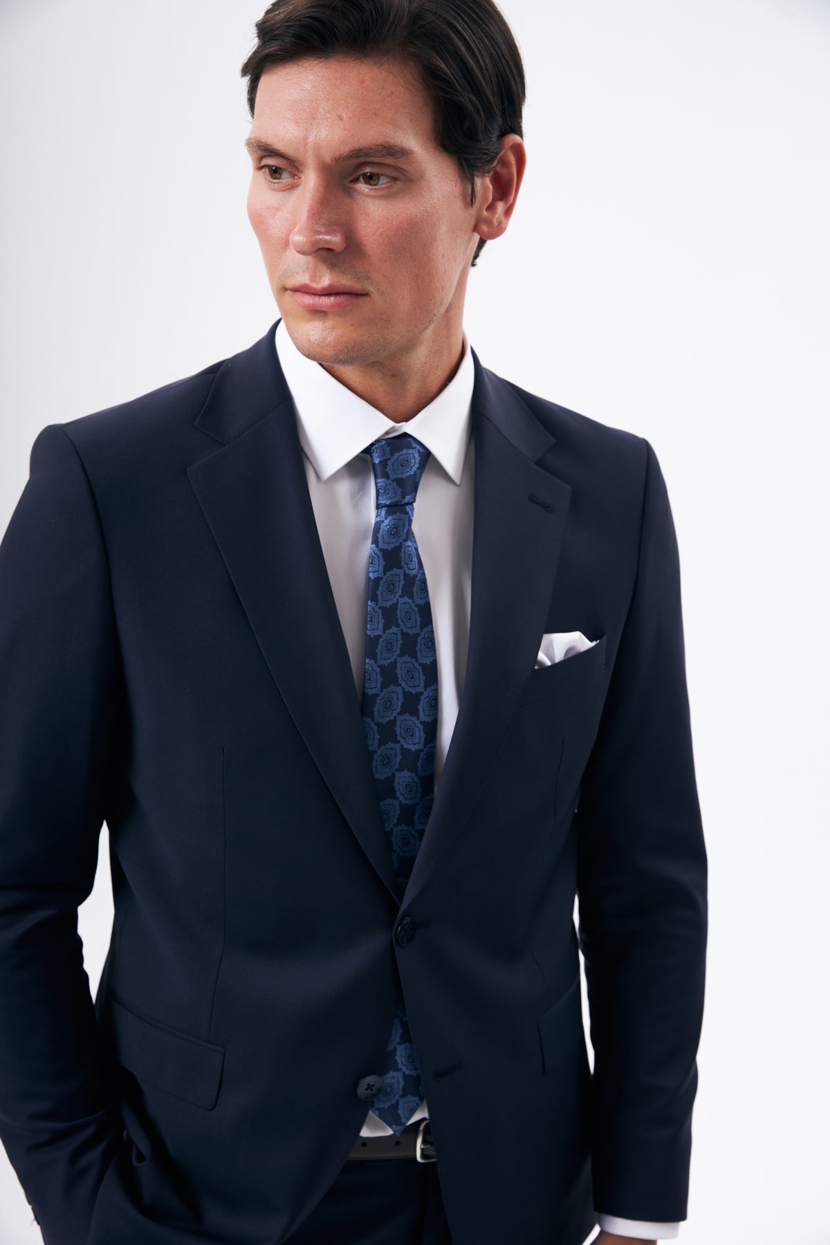 Dark Blue Suit in 100% Wool